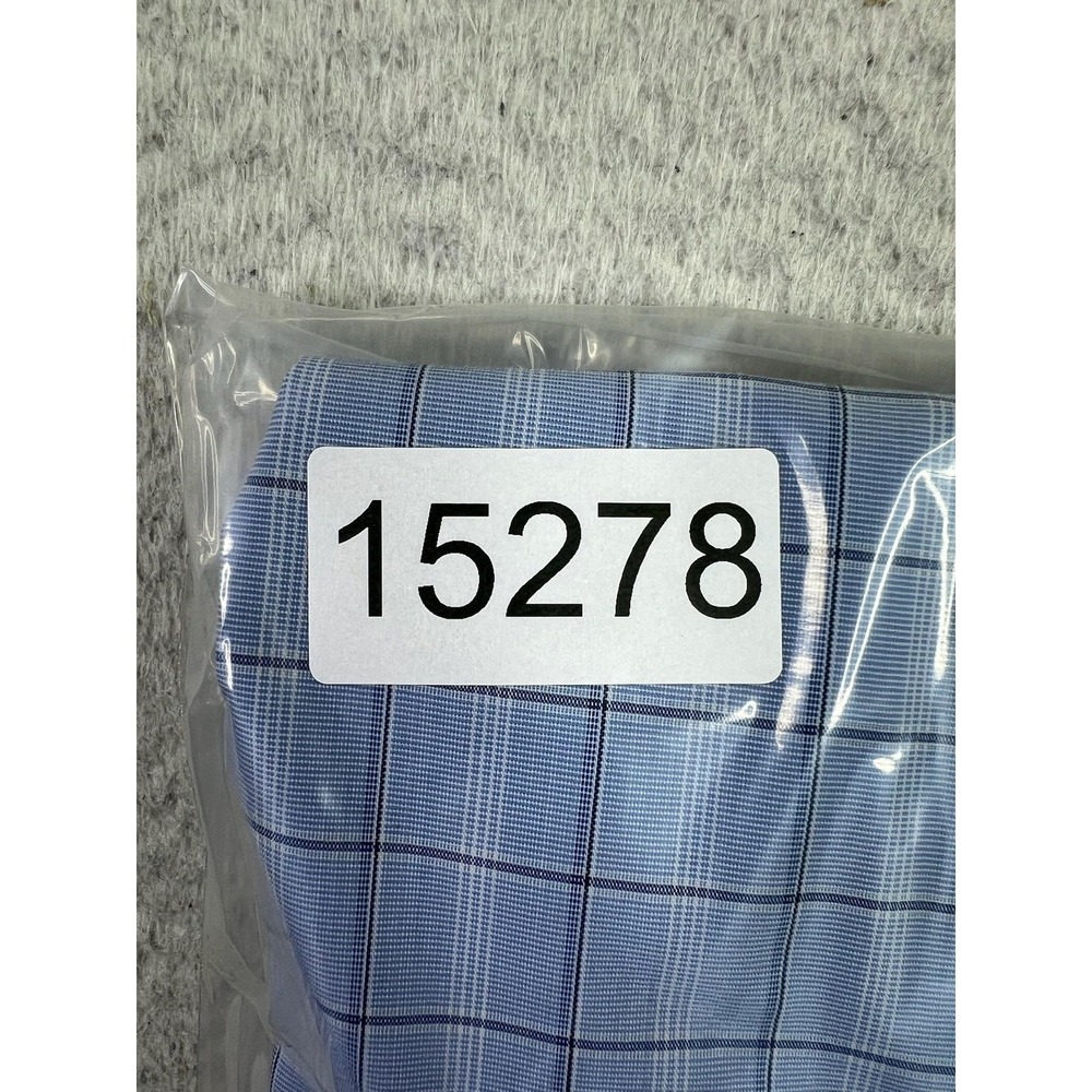Calvin Klein Shirt Mens Medium Blue Plaid Wrinkle Free Stretch Fresh Comfort - Picture 10 of 10